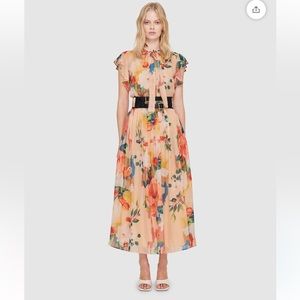 Brand new, never worn, beautiful chiffon cocktail or wedding guest dress!